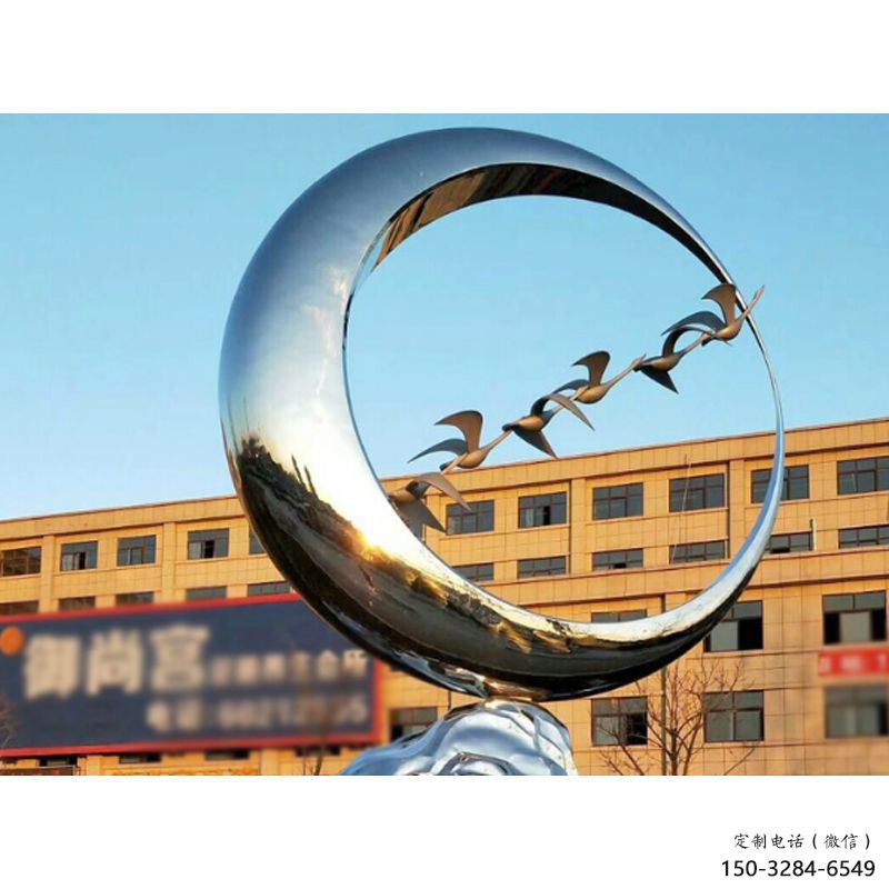 鏤空花環雕塑 噴水園林環形雕塑 住宅小區雕塑