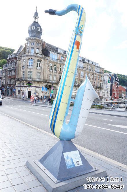 景觀薩克斯雕塑 剪影樂器雕塑 商業(yè)街西方樂隊(duì)雕塑