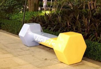 彩繪啞鈴雕塑 景觀景觀雕塑 街頭體育雕塑