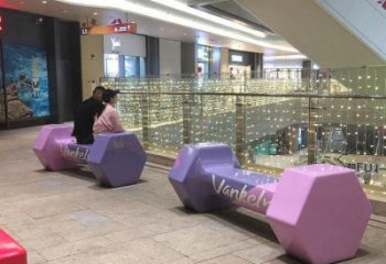 啞鈴雕塑 歐式步行街體育雕塑 大型景觀雕塑