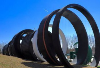 幾何膠卷雕塑 發(fā)光公園膠片雕塑 大門口雕塑