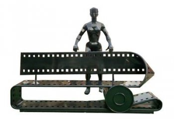 異形膠卷雕塑 現(xiàn)代校園膠片雕塑 校園雕塑