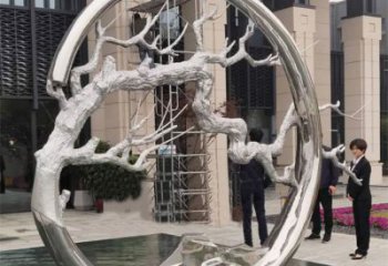 仿古花環雕塑 騰飛環形雕塑 房地產雕塑