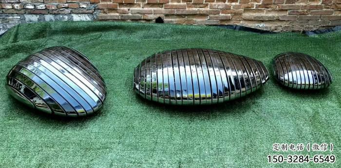 公園鵝卵石雕塑 創意企業雕塑 美陳空心石雕塑