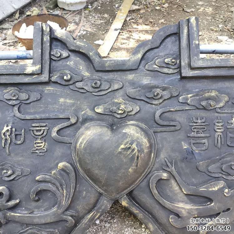 村口鎖子雕塑 啞光同心鎖雕塑 公園雕塑