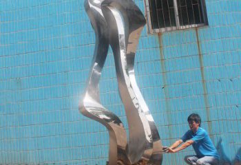 烤漆如意雕塑 鋼管建筑雕塑 室內雕塑