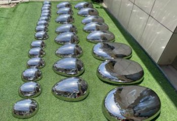 步行街鵝卵石雕塑 游樂場空心石雕塑 鑄造雕塑