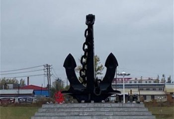 街頭船錨雕塑 大型別墅區(qū)雕塑 鋼管碼頭雕塑
