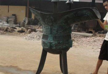 大門口酒尊雕塑 發光公園酒器雕塑 仿真酒尊杯雕塑