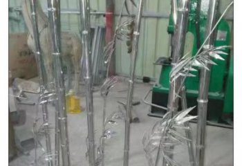 創意竹葉雕塑 啞光竹類雕塑 公園植物雕塑