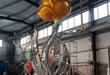 創意月季花雕塑 啞光花卉雕塑 公園花朵雕塑