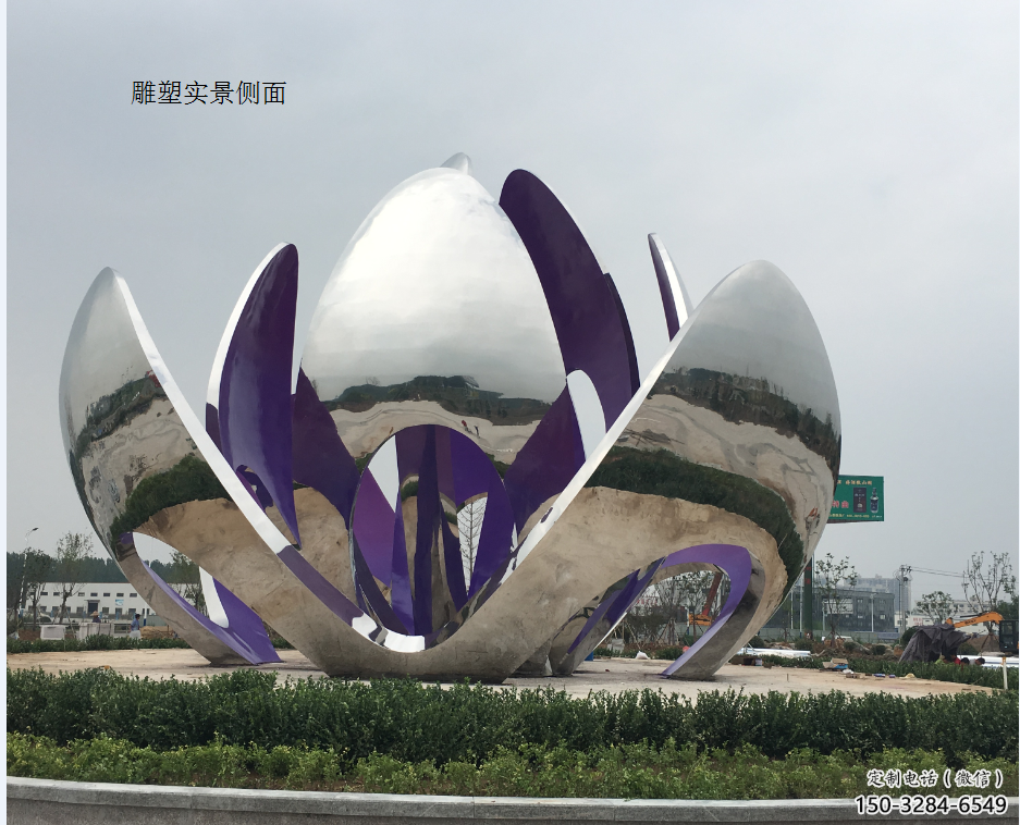 幾何蓮花雕塑 發光公園花卉雕塑 大門口水蓮花雕塑