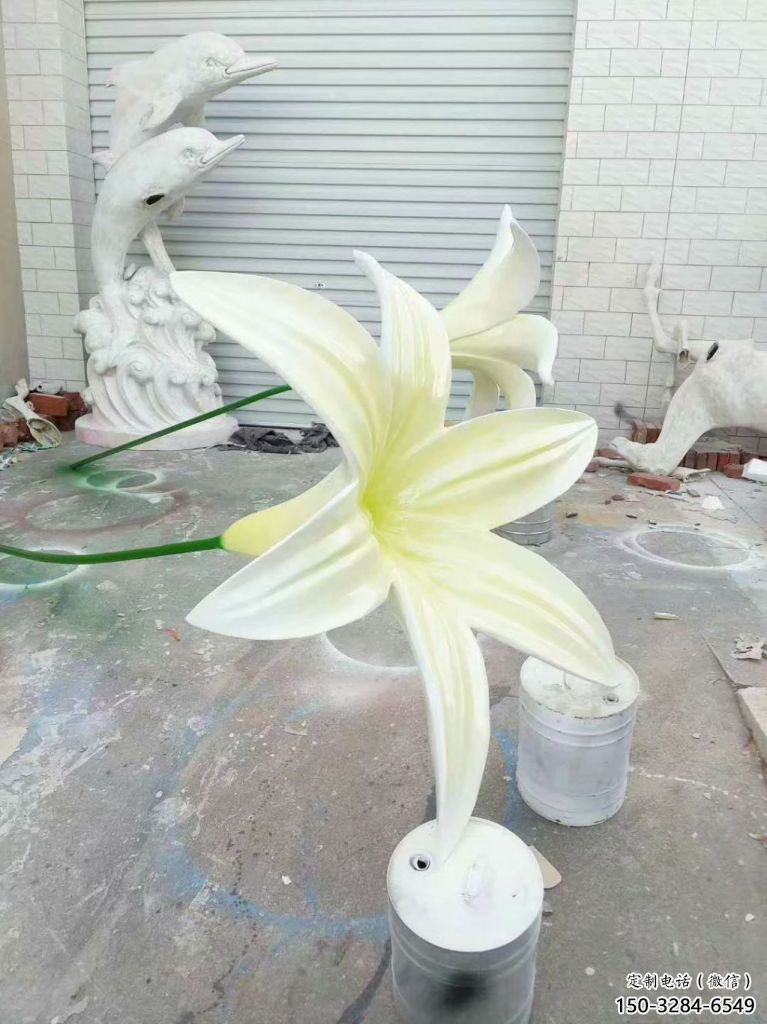 創意蘭花雕塑 啞光玉蘭花雕塑 公園雕塑