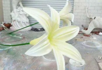 創意蘭花雕塑 啞光玉蘭花雕塑 公園雕塑