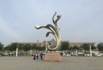 景觀蘭花雕塑 彩繪剪紙玉蘭花雕塑 校園雕塑