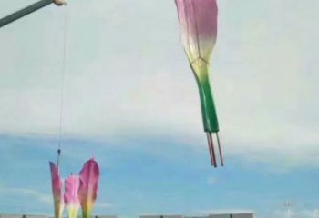 景觀蘭花雕塑 剪影玉蘭花雕塑 商業(yè)街雕塑
