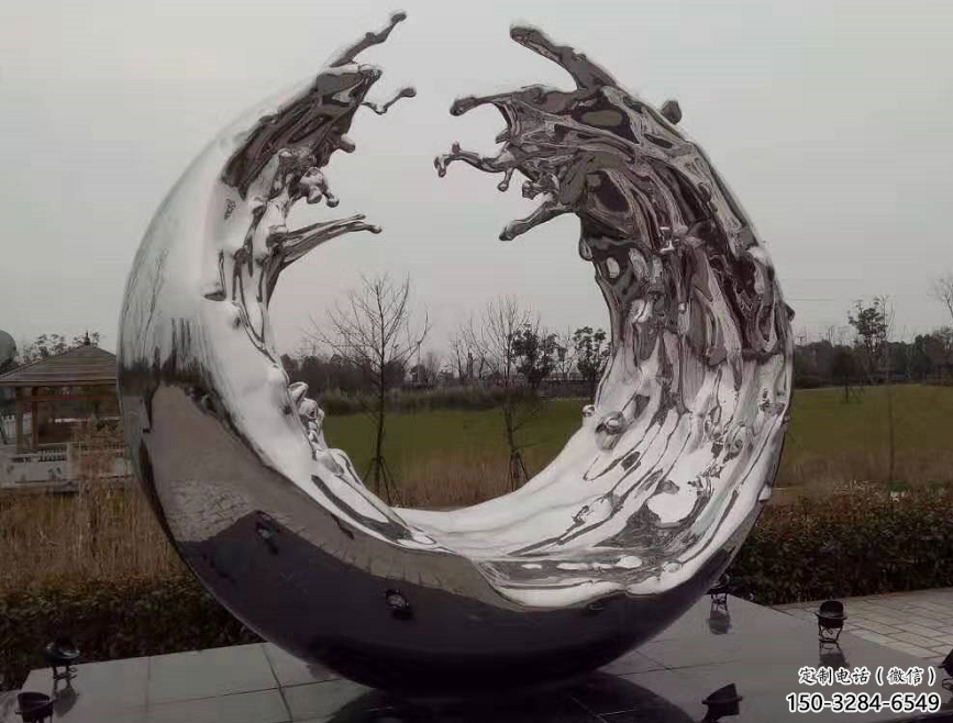 景觀水花雕塑 烤漆大型水景雕塑 酒店雕塑