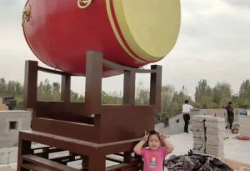 鑄造戰鼓雕塑 中式村口民族雕塑 景觀喜慶雕塑