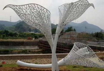 歐式喇叭花雕塑 抽象希望花卉雕塑 景觀雕塑