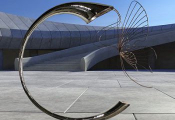 抽象喇叭花雕塑廠家 啞光花卉雕塑 室內雕塑