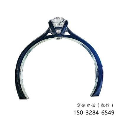 鉆戒拱門雕塑，美陳景觀小品，不銹鋼鉆戒大門雕塑