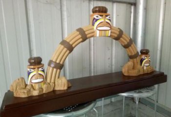 玻璃鋼門頭雕塑,卡通元素設計，彩繪工藝制作