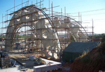 制作景觀大門雕塑，鏤空不銹鋼拱門雕塑安裝