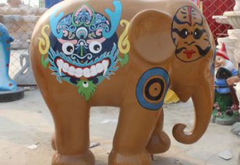 大象彩繪雕塑，室外雕塑，各類玻璃鋼大象雕塑制造商