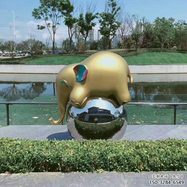 大象雕塑常用，景觀概念，卡通大象雕塑展品