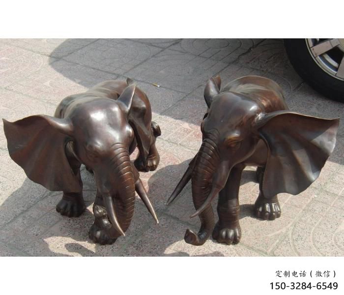 大象雕塑制造商，小區擺件，銅大象雕塑制造商