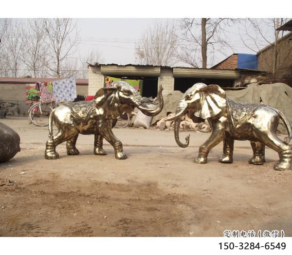 景觀大象雕塑供需，美陳雕塑，景觀銅大象雕塑承接