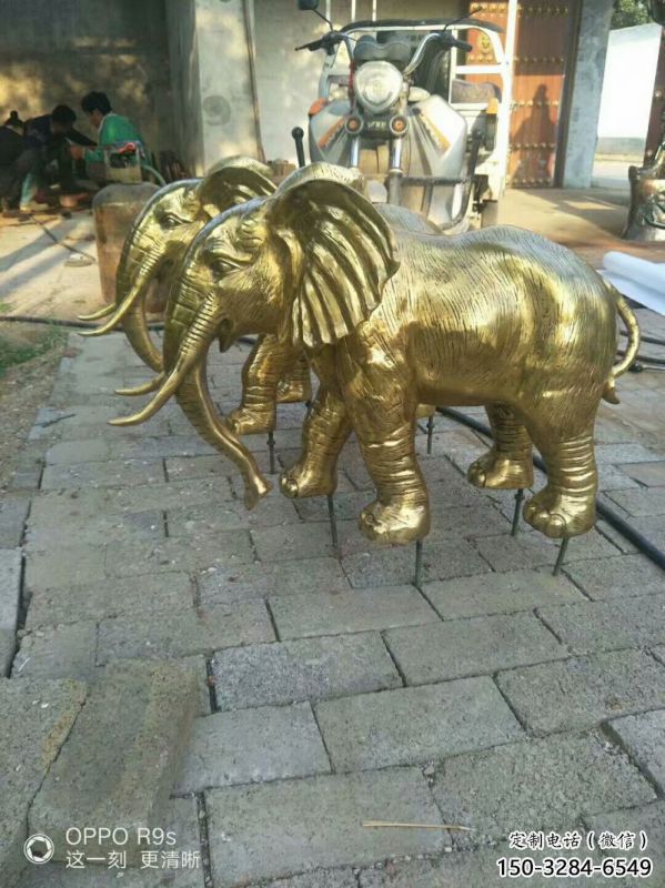 鑄銅大象雕塑專供，美陳雕塑，黃銅大象雕塑預定