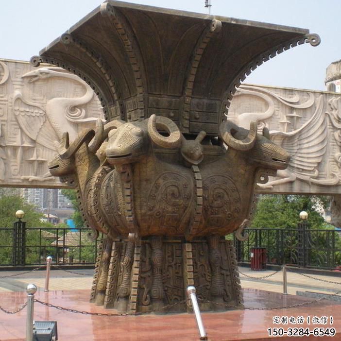 制造四羊方尊銅雕塑廠家