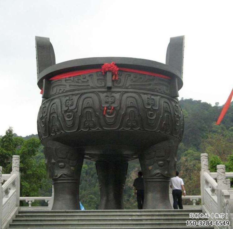 戶外鑄銅圓鼎銅雕生產