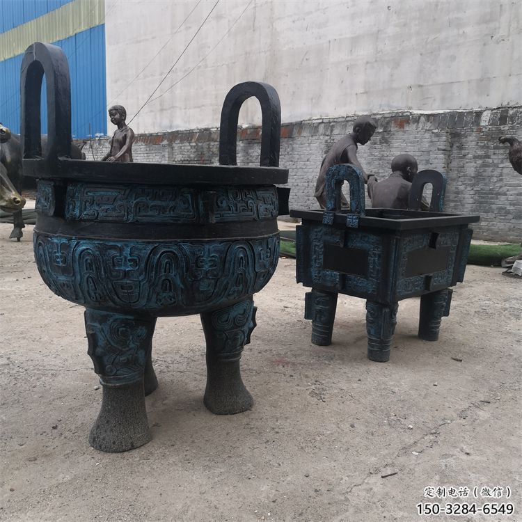 圓鼎雕塑，銅器景觀雕塑，鑄銅工藝