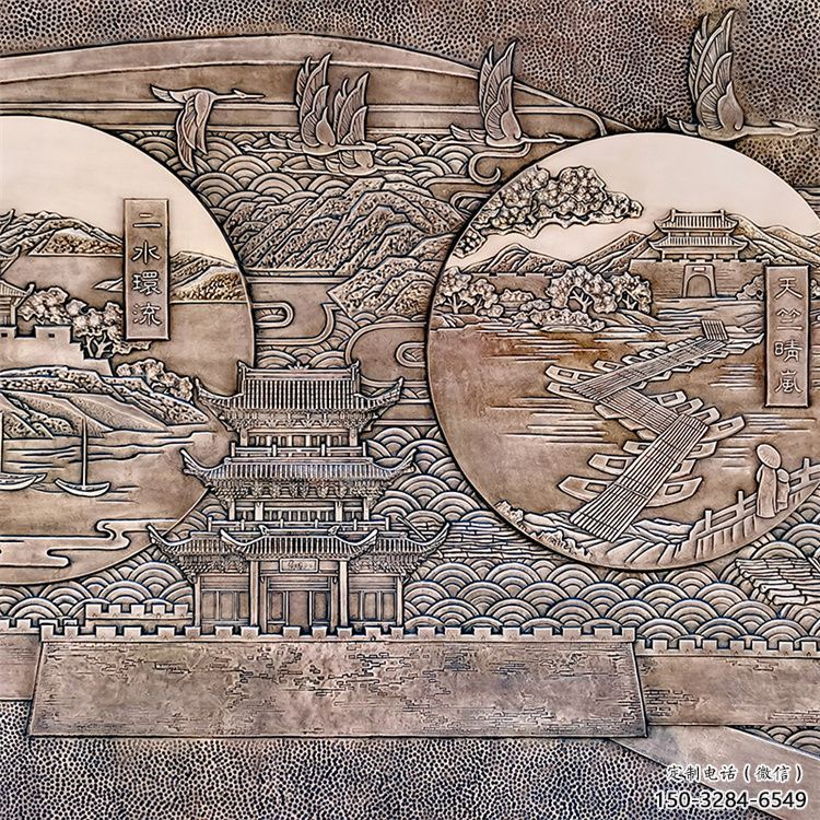 庭院浮雕訂做，街景小品，戶外城堡浮雕制作
