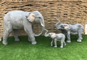 大象雕塑制造，玻璃鋼構件，仿真大象雕塑提供