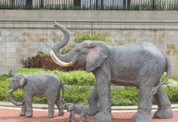 廣場大象雕塑供需，廣場雕塑，景觀仿真大象雕塑定制
