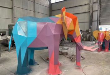 園林大象雕塑標準，彩鋼制作，景觀烤漆大象雕塑優(yōu)價