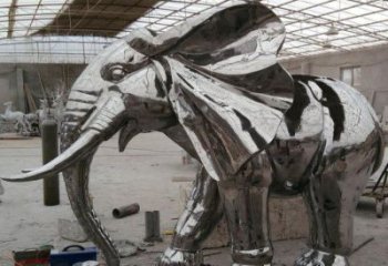大象雕塑優(yōu)價，金屬組合，鏡面大象雕塑廠家