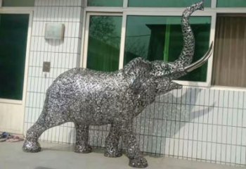 景觀大象雕塑訂做，街景小品，戶外鏤空大象雕塑制作