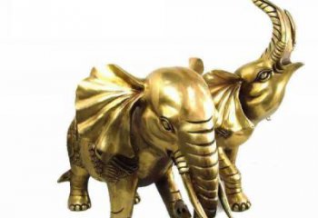 純銅大象雕塑，動(dòng)物雕塑，黃銅大象雕塑生產(chǎn)