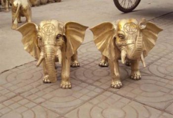 景觀大象雕塑制作，景區(qū)案例，純銅仿古雕塑制造商