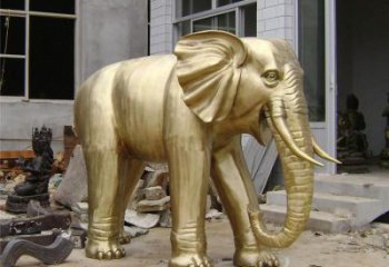 文化大象雕塑生產，景區雕塑，城市黃銅大象雕塑提供