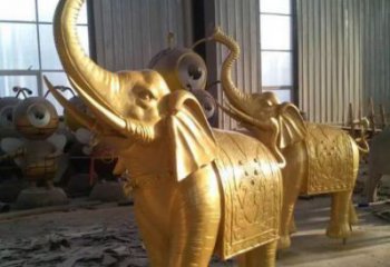 園林大象雕塑供給，景區雕塑，黃銅大象雕塑優選