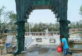 廣場大型青銅鼎雕塑