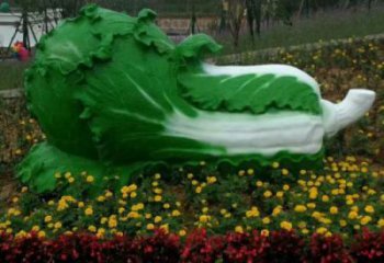 果籃雕塑選用，小區擺件，大型白菜果籃雕塑批發