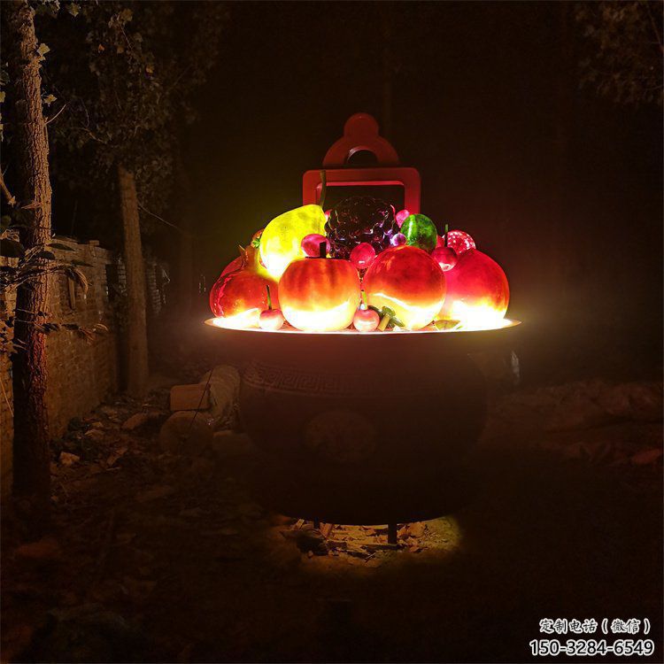 廣場果籃雕塑供求，露天雕塑，企業(yè)不銹鋼果籃雕塑標(biāo)準(zhǔn)