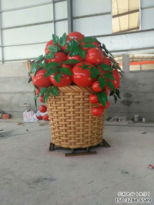 果籃雕塑優選，城市裝飾，景觀草莓果籃雕塑供給