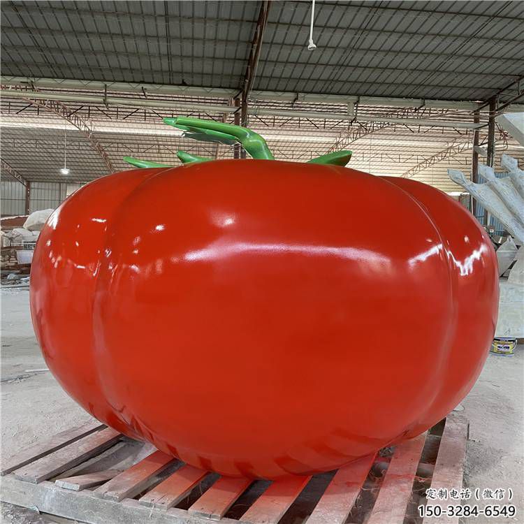 制造果籃雕塑專供，地標(biāo)擺件，番茄果籃雕塑訂做